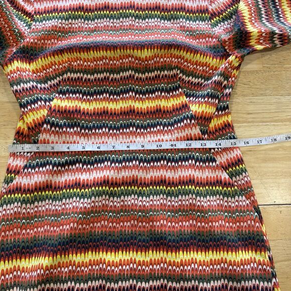 Kate Spade Saturday Multi Color Fall Shift Dress 6 Stretch Pockets Mod Retro New - Picture 9 of 15